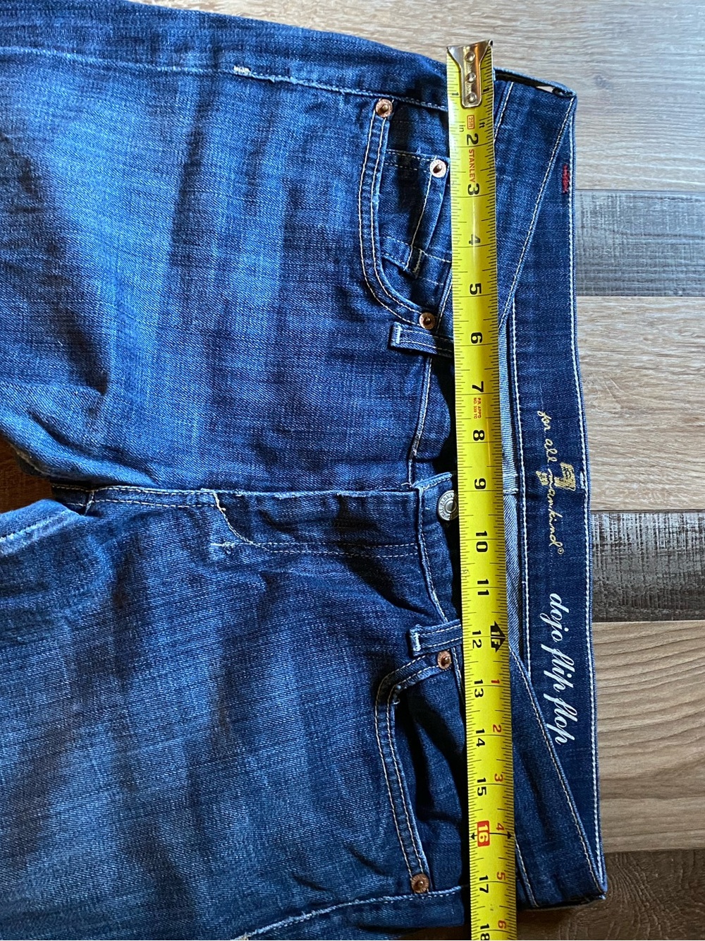 7 For All Mankind Women's Dark Blue Wide Leg Jeans - Picture 4 of 6